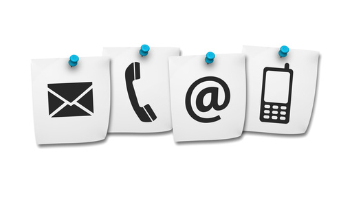 Web Contact Us Icons On Post It